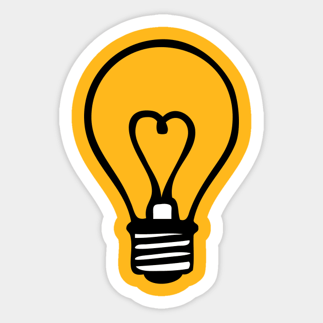 bulb light idea Sticker by Huggy Mauve